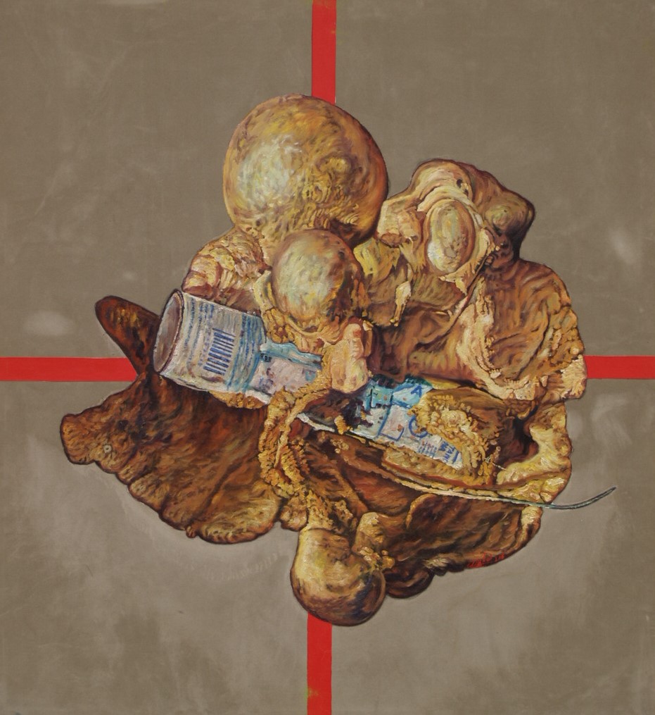 Rudolf Dička: Proroctvo odpadu II. (2006; 100 x 110 cm)
